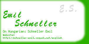 emil schneller business card
